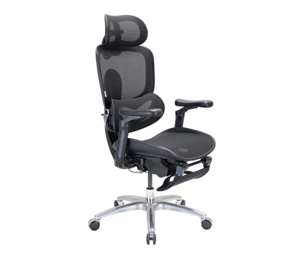 Sihoo DORO C300 LITE V2 czarny z podnóżkiem - 1598810 - zdjęcie